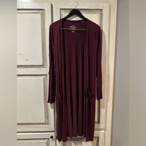 Torrid size 2 duster cardigan dark purple